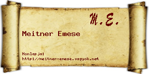 Meitner Emese névjegykártya